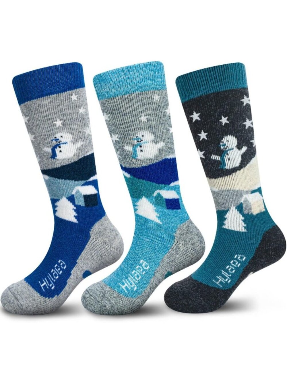 Cozy Kids Knee-High Merino Wool Thermal Socks for Skiing & Snowboarding